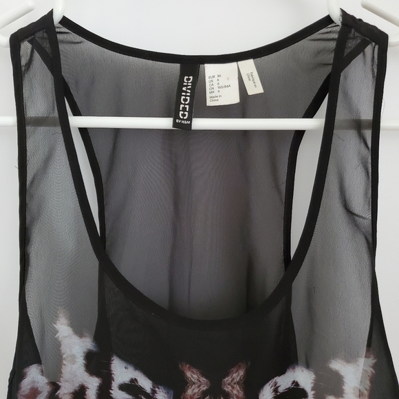 EUC H&M Tiger Chiffon Tank Top. - Picture 2 of 3